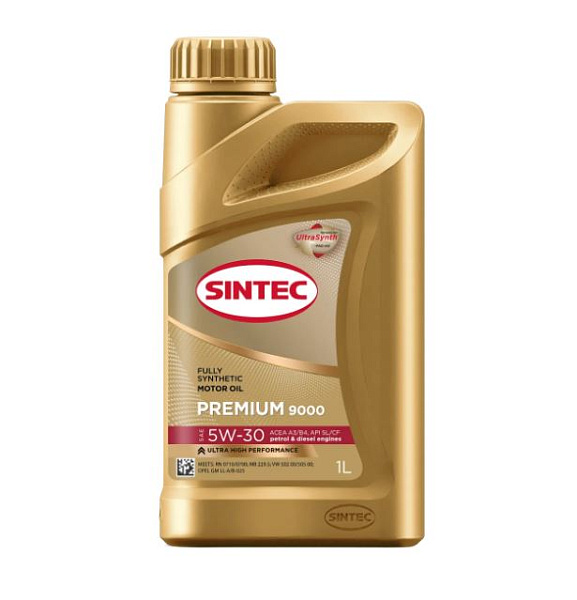 Моторное масло SINTEC Premium 9000 API SL/CF  5W-30  1 л. синт.