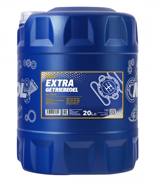Масло трансмиссионное 75/90 Extra Gear Oil/ Getriebeoel MANNOL  20л. синт. API GL-4/GL-5