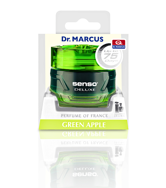 Ароматизатор гелевый Dr.Marcus SENSO DELUX Green Apple  50 мл.