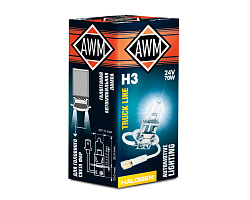Лампа галогенная H3 24V 70W (PK22S) AWM 410300017