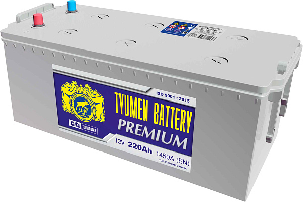 Аккумулятор Тyumen Battery PREMIUM  220 Ач, Обратная полярность (конус)