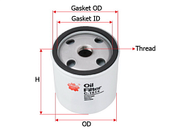 Фильтр автомобильный масляный Sakura C1514