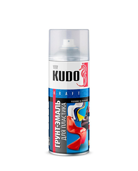 Грунт-эмаль для пластика KUDO KU-6010 Бордовый  520 мл.