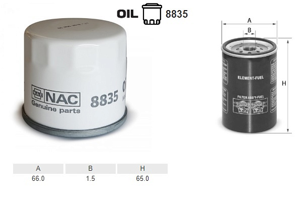 Масляный фильтр NAC NAC-8835