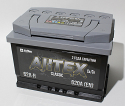 Аккумулятор АКТЕХ Classic  62 Ач, Обратная полярность