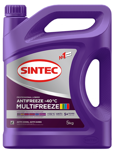 Антифриз -40 фиолетовый SINTEC Multifreeze Violet  5 кг.