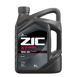 Моторное масло ZIC X7 Diesel  10W-40  6 л. синт.