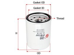 Фильтр автомобильный масляный Sakura C1614