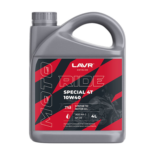 Моторное масло 4T Ride Special LAVR MOTO Ln7748  10W40  4 л. синт.