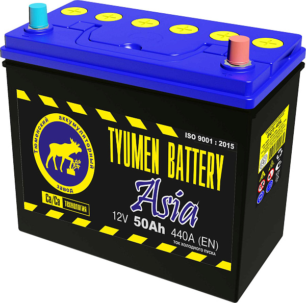 Аккумулятор Тyumen Battery ASIA  50 Ач, Прямая полярность