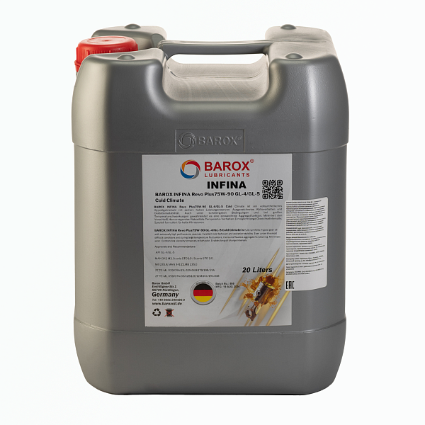 Трансмиссионное масло BAROX INFINA Revo Plus 75W-90  GL-4/GL-5 синт. 20 л.