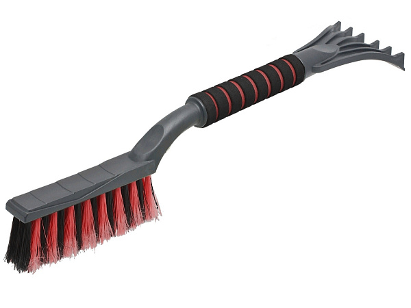 Щетка для снега со скребком Black&Blue поролоновая ручка (цветная) 48см. BB1001