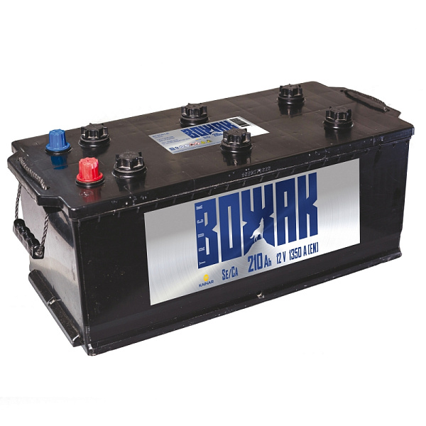 Аккумулятор ВОЖАК  210 Ач, Прямая полярность (Конус)