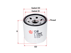 Фильтр автомобильный масляный Sakura C17410