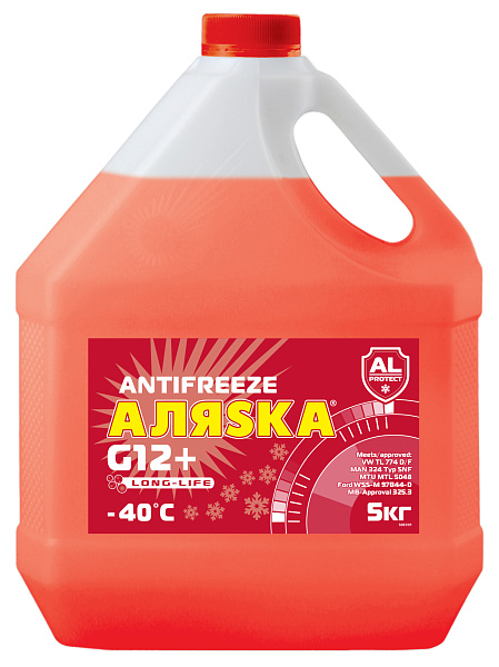 Антифриз -40 красный Аляска G-12+ LongLife  5 кг.