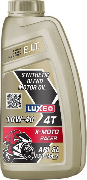 Масло моторное 4T 10/40 X-MOTO RACER LUXE 1л. п/с. API SL JASO-MA-2 /кор.12шт./