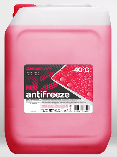 Антифриз Дзержинский Red (-40)  10 кг.