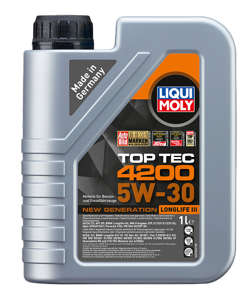 Моторное масло LIQUI MOLY Top Tec 4200 New Generation  5W-30  1 л. синт.