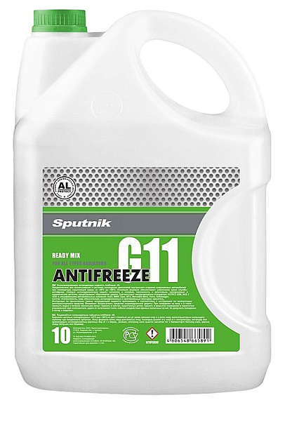Антифриз готовый к применению SPUTNIK  Зеленый G-11  10 кг.