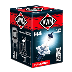 Лампа галогенная H4 12V 60/55W (P43T) AWM 410300003
