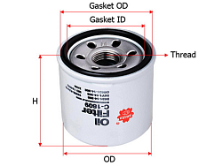 Фильтр автомобильный масляный Sakura C1809