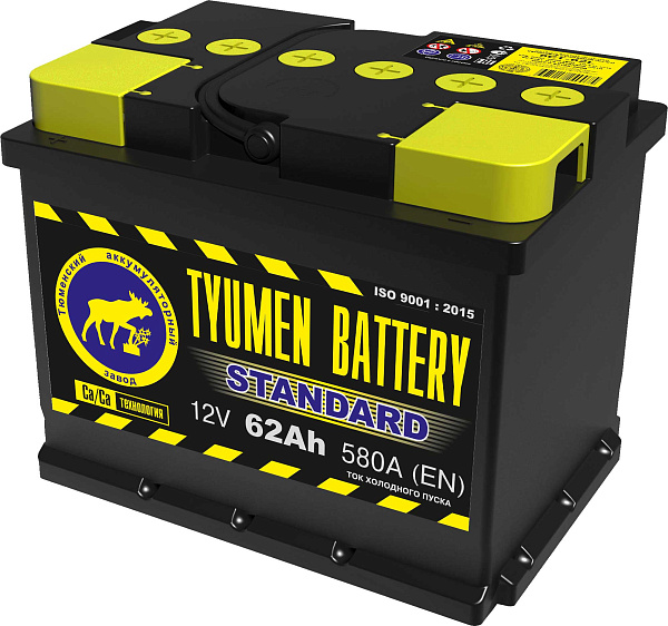 Аккумулятор Tyumen Battery STANDARD  62 Ач, Обратаная полярность