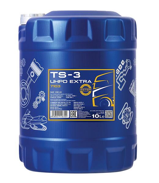 Моторное масло MANNOL TS-3  UHPD EXTRA  10W-40  10 л. п/синт.