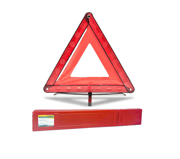 Знак аварийной остановки ГЛАВДОР GL-647 с клеенчатым оракалом, пласт. бокс, на металл. Ножках