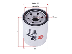 Фильтр автомобильный масляный Sakura C1404