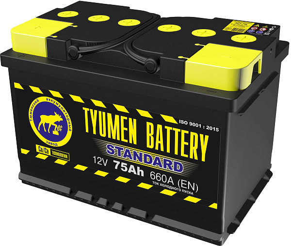 Аккумулятор Tyumen Battery STANDARD  75 Ач, Обратная полярность