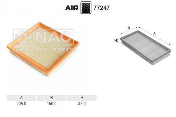 Воздушный фильтр NAC NAC-77247